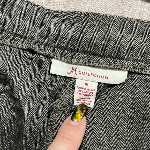 JM Collection Tweed Dress Pants Womens Size 16 Gray Heathered Straight Business - Picture 6 of 7